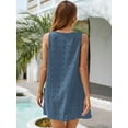 thumbnail image 3 of Ablanczoom Womens Summer Dress Swim Suit Cover Up V Neck Sleeveless Dress with Pockets, 3 of 6