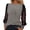 Grey, variant on Women's Long Sleeve Casual Top with Sheer Mesh Yoke Loose Fit Round Neck Everyday Comfort T-Shirt Oversized T-shirts Short Sleeve Crewneck Casual Tops