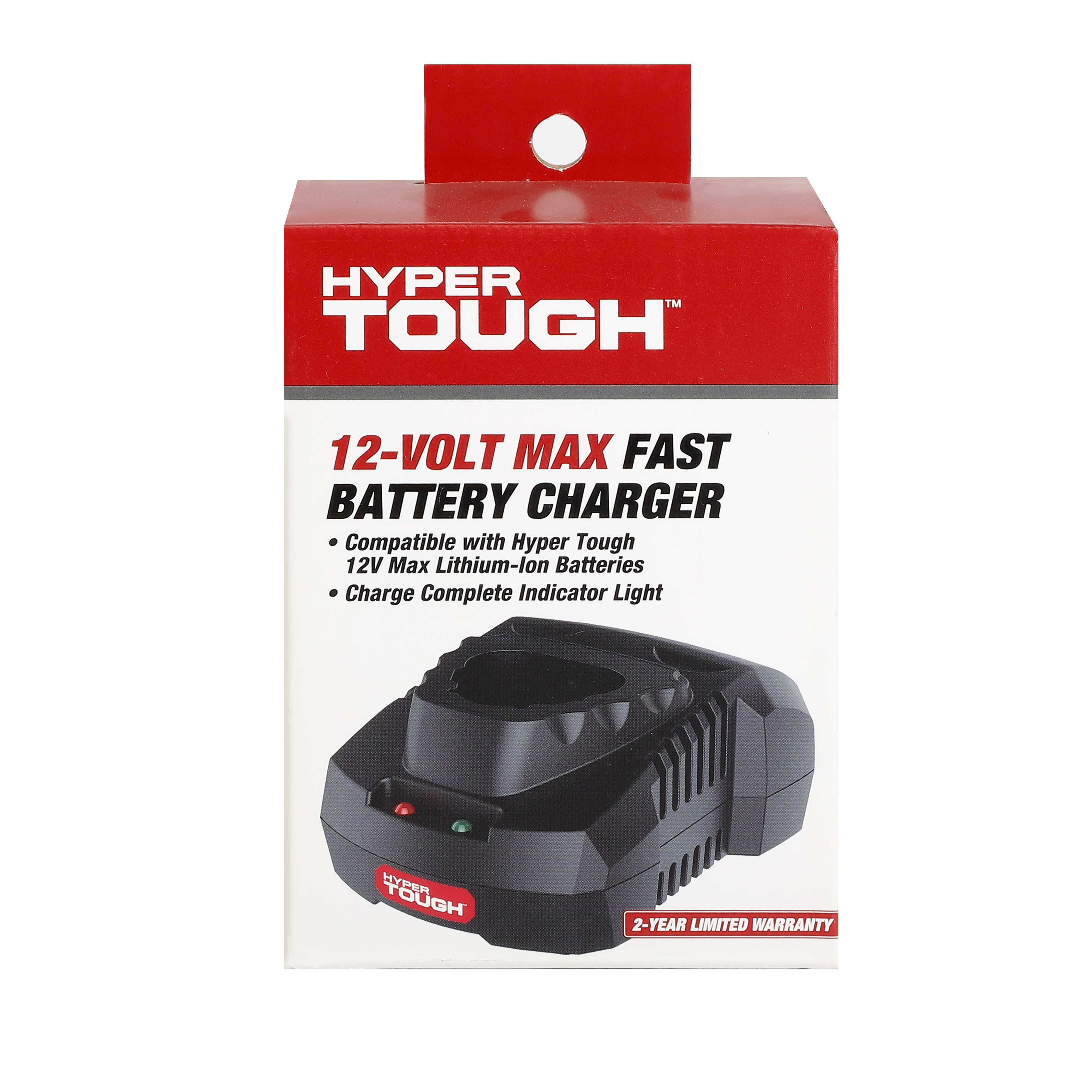 Hyper Tough 12V Max Fast Battery Charger for 12V Lit Ion Batteries 98822