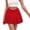 Red, variant on Mini Skirt Women- Skort with Built-in Shorts Pleated High Waist Tennis Skirt Performance Athletic (White, L)