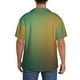 thumbnail image 3 of Balery Orange To Teal Gradient Camisa Casual de Manga Corta con Botones para Hombre, Texturizada, Estilo Cubano, para Playa, Verano-Large, 3 of 5