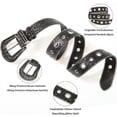 thumbnail image 3 of Rhinestone Belt for Men Women, Vintage Cowgirl Sequin Diamond Bling Belts Y2k Bling Rivet Leather Belt for Jeans, 3 of 10