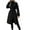 Black-21, variant on HTNBO Women's Trendy Lapel Collar Double Breasted Wool Blend Coats Winter Pea Overcoat Pocketed Outwear with Belt