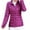 Purple, variant on Dezsed Women's Puffer Jacket Warm Cotton Coat Fashion Womens Coat Outwear Solid Keep Warm Long Sleeve Ladies Tops Black XL