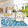 thumbnail image 5 of Yayeee Dish Drying Mat for Kitchen Counter 18"x24" Microfiber Absorbent Pad, Blue Dots, 5 of 7