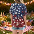 thumbnail image 5 of CCRFTGI Usa Flag Shirts for Child Boys Girls Size 10-12 Patriotic Casual 4th Of July American Flag Stars Tshirt July 4th Celebration Summer Shirts Festival Tee Tops Navy 5-6 Years, 5 of 7