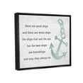 thumbnail image 3 of Stupell Industries Inspirational Friendship Quote Boat Ship Anchor Silhouette Graphic Art Jet Black Floating Framed Canvas Print Wall Art, Design by Daphne Polselli, 3 of 5