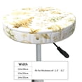 thumbnail image 4 of Picia Gold Christmas Tree Pattern Round Stool Covers Comfy Seat Covers Stretch Removable Washable Chair Slipcover Round Bar Chair Cushion Cover-12 inch, 4 of 7