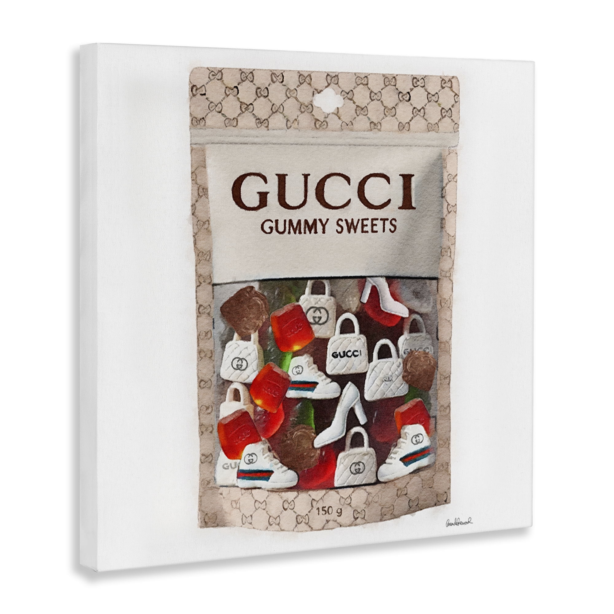 Stupell Industries Glam Fashion Candies Fashion Painting Wrapped Canvas Art Print Wall Art, 36 x 36