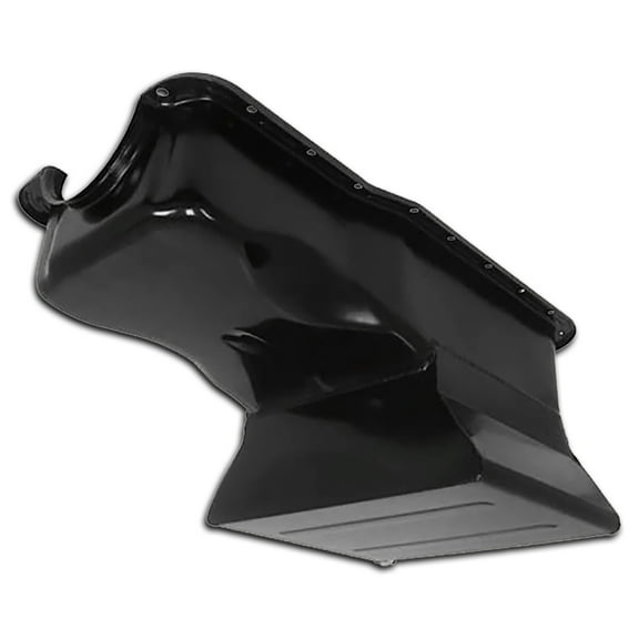 BLACK STEEL 7QT FRONT SUMP RACING OIL PAN FOR 65-87 FORD SB 260 289 302 V8
