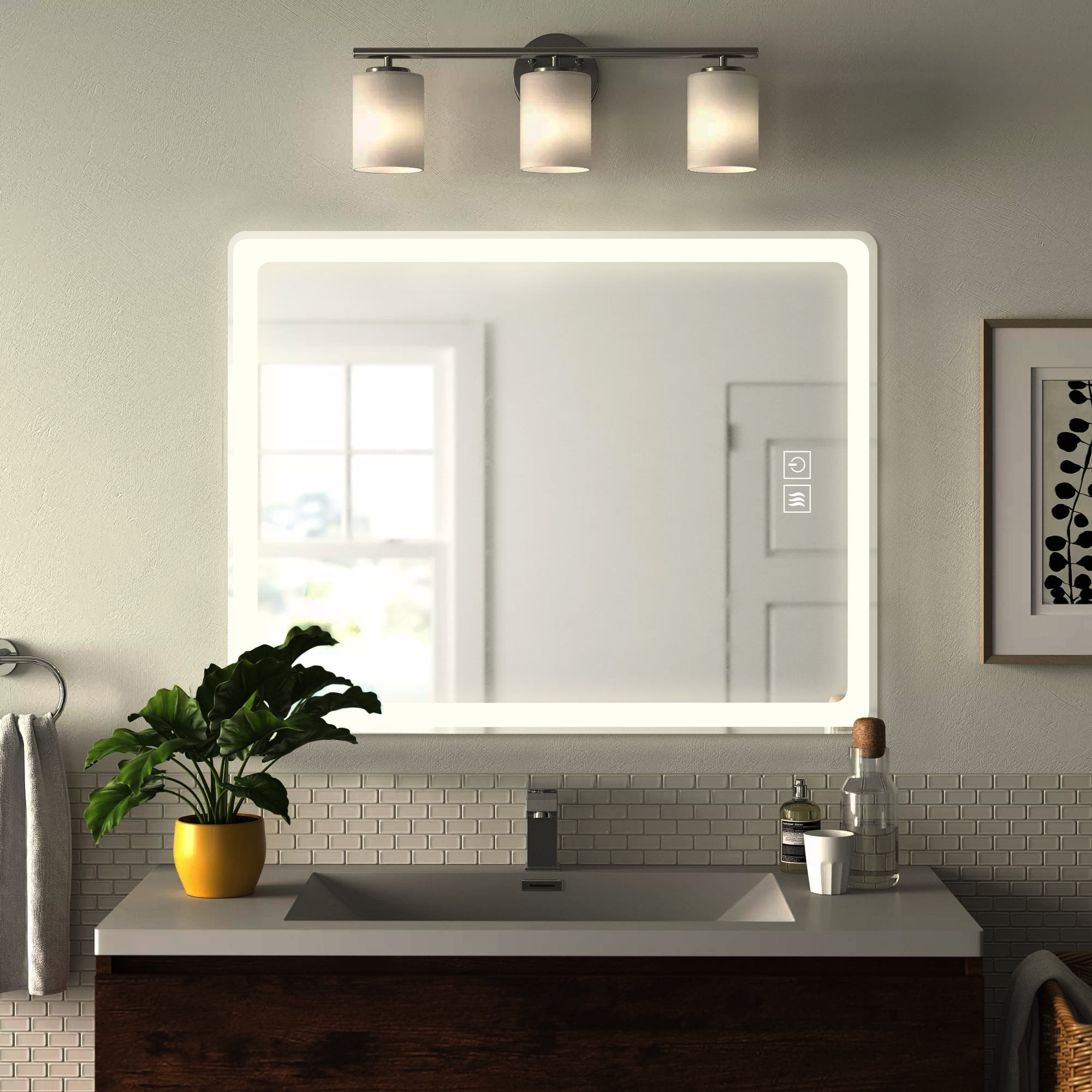 Neutypechic LED Bathroom Mirror Wall Mounted Vanity Makeup AntiFog