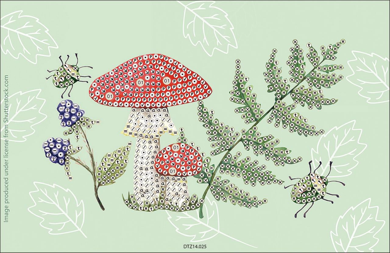 DIAMOND DOTZ® Mushroom Garden Zipper Pouch Diamond Painting