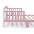 thumbnail image 2 of Olive & Opie Birdie Toddler Bed, Dark Pink/White Finish, 2 of 6