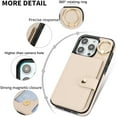 thumbnail image 3 of Allytechgroup iPhone 13 Pro Max Wallet Case, Ring Holder Stand Cards Slots Shockproof Retro Flip Back Cover Phone Case for Apple iPhone 13 Pro Max, White, 3 of 7