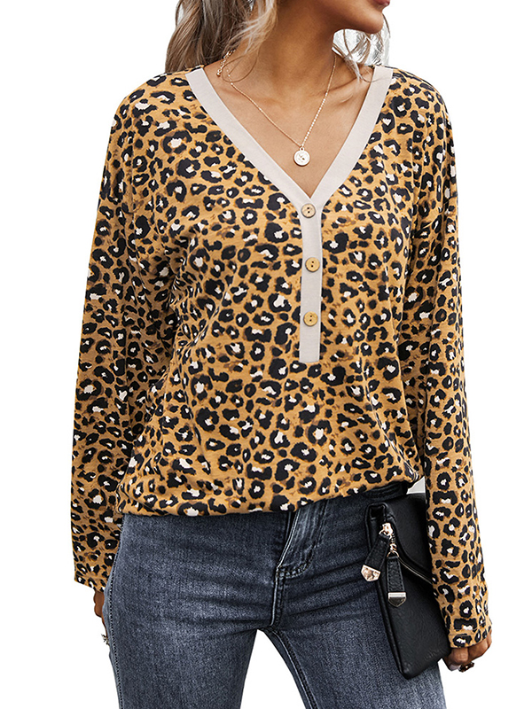 Lelili Women Fashion Tee Shirt Solid Long Sleeve V Neck Office Plain Blouse Casual Top Pullover