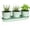 Green, variant on Metal Indoor Herb Planters – with Drainage Holes & Tray, for Windowsill, Kitchen, Balcony, Office