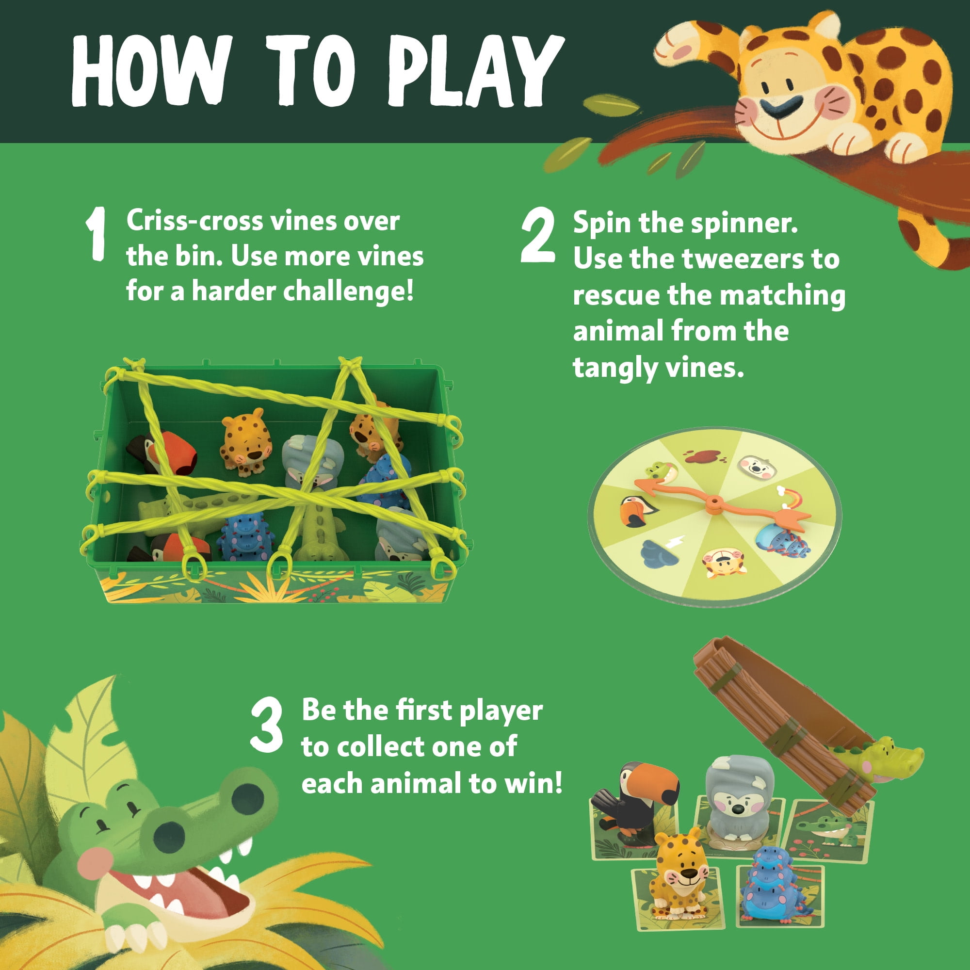 Educational Insights Jungle Rescue Board Game, Fine Motor Skills, Kids Ages 3 and up