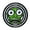 Green Face, variant on KALYNN CAMPBELL GREEN FACE ENAMEL PIN - American Artist's Art Green Face Backpack Enamel Lapel Pin - 1.25"