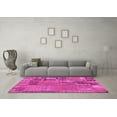 thumbnail image 3 of Ahgly Company Indoor Round Patchwork Pink Transitional Area Rugs, 3' Round, 3 of 4