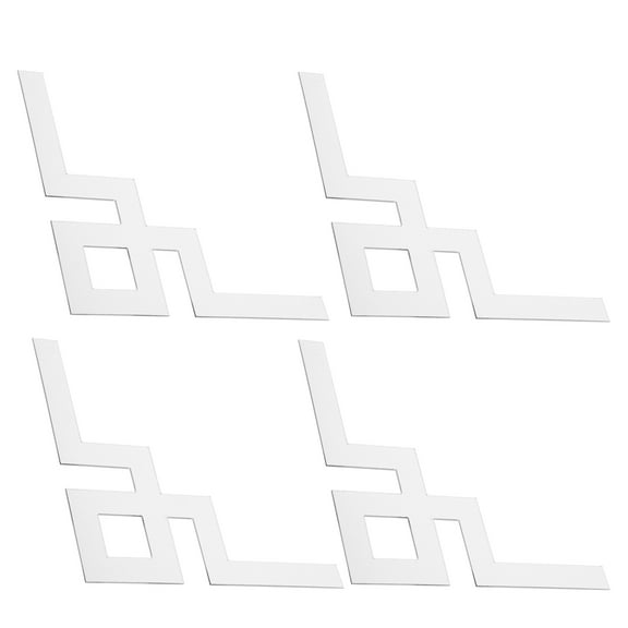Soimiss Mirror Corner Decoration Corner Mirror Wall Sticker Acrylic Wall Decor 4Set