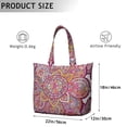 thumbnail image 4 of Colorful Dreamy Mala Travel Bag Psychedelic Abstract Pattern Duffel with Spiritual Healing Design for Meditation, 4 of 5