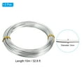 thumbnail image 2 of 32.8ft Aluminum Wire, 2pcs Jewelry Wire Aluminum Craft Wire 2mm 12 Gauge Wire for Jewelry Making Crafting, Silver, 2 of 6