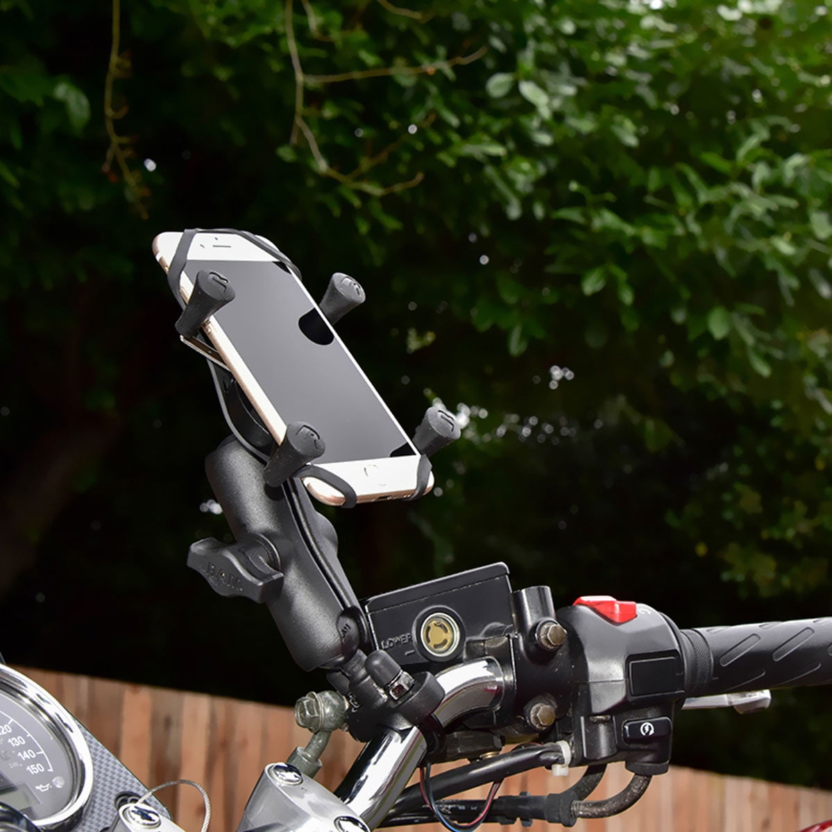 RAM Mounts X-Grip® Phone Mount with Handlebar U-Bolt Base - Medium