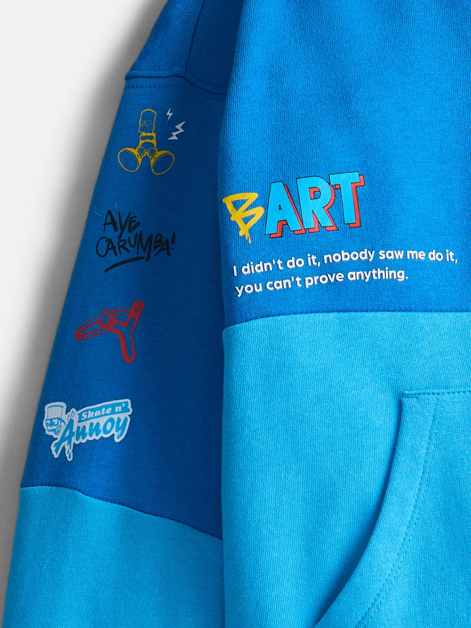The Simpson’s Boy’s Colorblock Fleece Graphic Hoodie, Sizes 4-18
