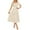 Beige, variant on Taylonsss Womens Summer Dress Boho Floral Ruffle Sleeve Square Neck Midi Short Sleeve Beach Vacation Outfit