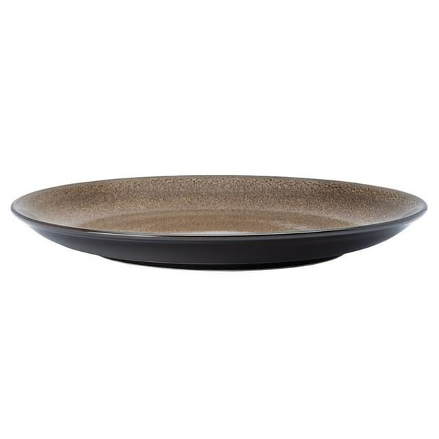 Oneida L6753059119 Assiette Ronde en Porcelaine Rustique Châtaigne 6.5 Po Marron