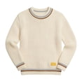 thumbnail image 4 of Atogsazn Toddler Baby Boys Knit Sweater Kids Crew Neck Long Sleeve Pullover Sweaters Fall Wintet Tops Beige 4-5Years Fashion, 4 of 6