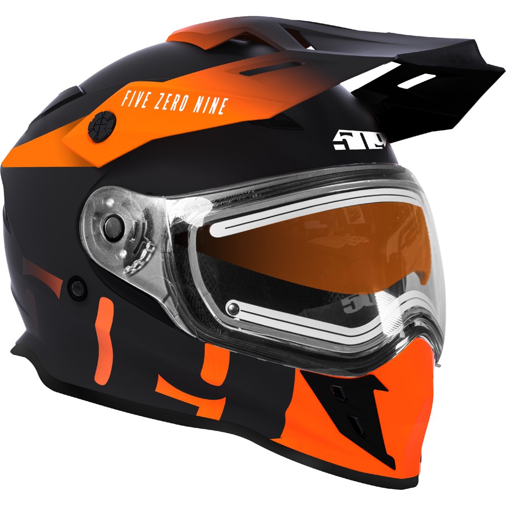 509 Adult Orange Delta R3 Ignite Snowmobile Helmet 2020 Snocross