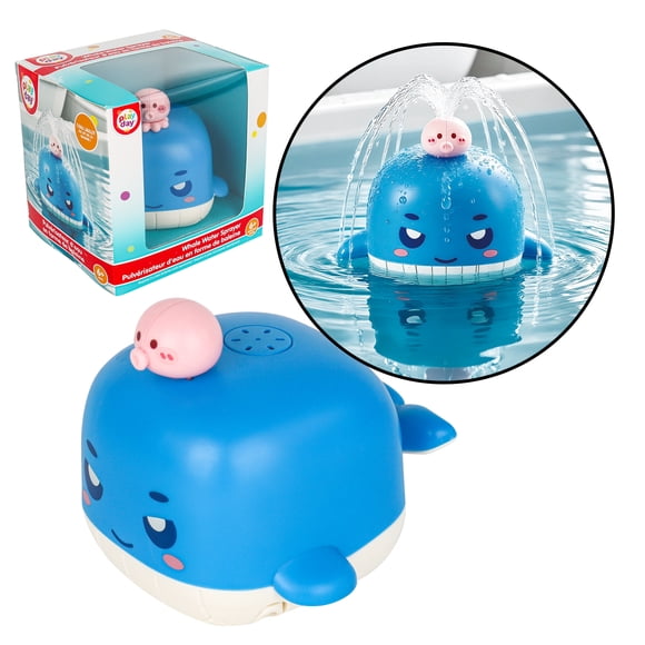PLAY DAY PL Whale Water Sprinkler Floor Game, Battery Operated Toy for Kids Ages 3+