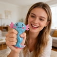 thumbnail image 5 of Kawaii Axolotl Slow Rebound Squishy Toys, Soft TPR Stress Relief Sensory Balls for Kids, Cute Salamander Fidget Toys for Birthday Easter Gifts (Pink), 5 of 7