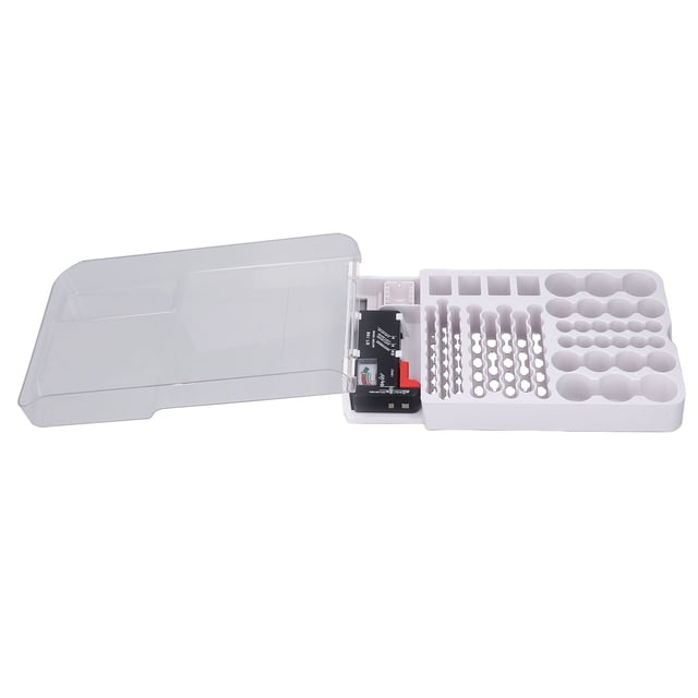 Battery Holder, Large Capacity Accurate Search Soft Padding Strong Practicality Battery Storage Box Transparent Lid For Kitchens