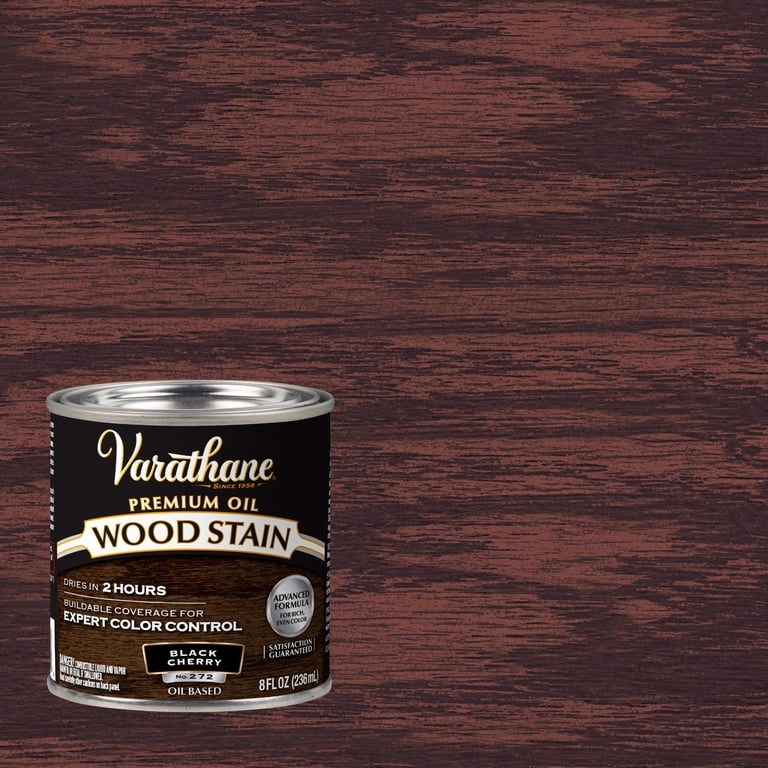 Varathane Premium Oil-Based Wood Stain, Black Cherry, Half Pint photo 1