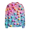 thumbnail image 6 of Fewfanhot Women's Tops, Tees & Blouses Heart Graphic Printed Fall Sweaters Cute Long Sleeve Pullover Jumper Crew Neck Lightweight Sweater, 6 of 6