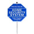 thumbnail image 1 of Protected By Home Security System Signs for Yard - 10" x 28" Police Dispatch Connected Warning Sign with Ground Stake - Rust Free Aluminum Composite - UV Protected, 1 of 8