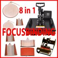 thumbnail image 1 of 8 in 1 heat press Multifunction Digital Machine Transfer Sublimation T-Shirt Mug Hat Plates Cap puzzle mouse pad, 1 of 1