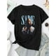 thumbnail image 3 of [1pc Retro Fashion Graphic Tee] 1pc Y2K Retro Fashion Women'S Casual Sport T-Shirt, Street Round Neck Short Sleeve with SADE Graphic Print, Polyester Knit Fabric, Stretchy, All Seasons, Multipl, 3 of 7