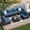 Navy Blue, variant on Walsunny 7 Piece Outdoor Patio Furniture Set, All-Weather PE Rattan Wicker Modular Sectional Conversation Sofa Set with Thick Cushions & Glass Coffee Table for Backyard, Poolside, Garden, Aegean Blue