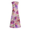thumbnail image 5 of ICHUANYI Clearance Women's Summer Fashion Printed V-Neck Sleeveless Pullover Pocket Dress(Purple, S) ICHUANYI WER2023080911387, 5 of 5
