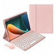 thumbnail image 2 of STYU Keyboard Case Compatible with iPad Pro 13 inch M4 2024 Case with Keyboard and Bluetooth Mouse, Detachable Candy Color Keyboard Cover Round Key,Pink, 2 of 2