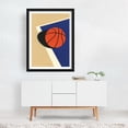 thumbnail image 6 of Oakland-Basketball-Team - Illustration Basketball Minimalist Geometric Modern Art Abstract Pop Art Black Framed Wall Art Print 18 x 24 inches, 6 of 7