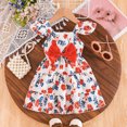 thumbnail image 1 of LOVZFMLL Robe d'Été Imprimée à la Mode pour Filles Robe Princesse Sans Manches Col en V, 1 of 8