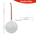 thumbnail image 3 of Zufioo Silver Glitter Print Large Acrylic Christmas Ornaments, Suitable for Christmas Tree Christmas Holiday Party Pendant Decorations-Round Shape, 3 of 7