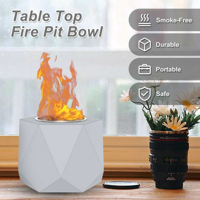 Portable Tabletop Fire Pit Bowl - Table Top Rubbing Alcohol