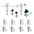 thumbnail image 5 of Sliding Door Rail Barn Sliding Door Hardware, Accessories Set For Single Door Loft Door Easy To Install Stainless Steel
--------
,Long Lasting, 5 of 6