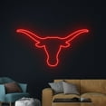 thumbnail image 4 of Handmadetneonsign Longhorn Bull Head Led Light, Texas Bull Skull Neon Sign, Western Bull Neon Light, 4 of 5
