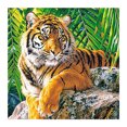 thumbnail image 1 of Bordado completo DIY lienzo estampado 11CT punto de cruz tigre en piedra Kit ornamento FLhrweasw Nuevo, 1 of 9
